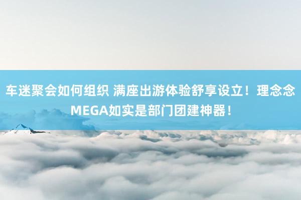 车迷聚会如何组织 满座出游体验舒享设立！理念念MEGA如实是部门团建神器！