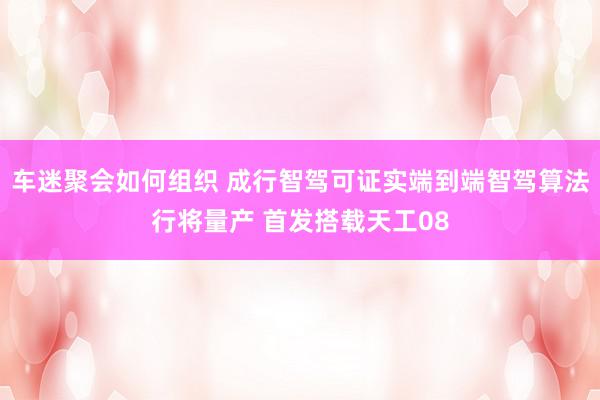 车迷聚会如何组织 成行智驾可证实端到端智驾算法行将量产 首发搭载天工08