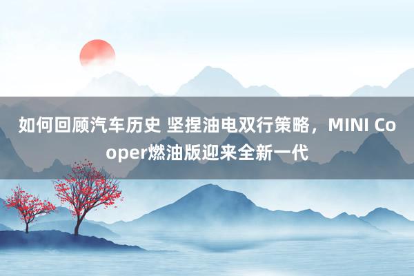 如何回顾汽车历史 坚捏油电双行策略，MINI Cooper燃油版迎来全新一代