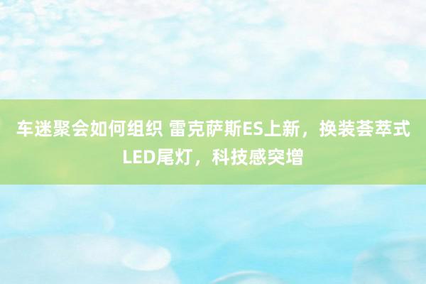 车迷聚会如何组织 雷克萨斯ES上新，换装荟萃式LED尾灯，科技感突增