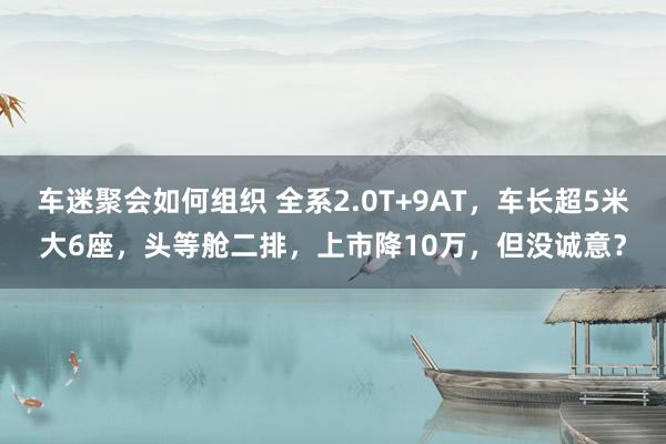 车迷聚会如何组织 全系2.0T+9AT，车长超5米大6座，头等舱二排，上市降10万，但没诚意？