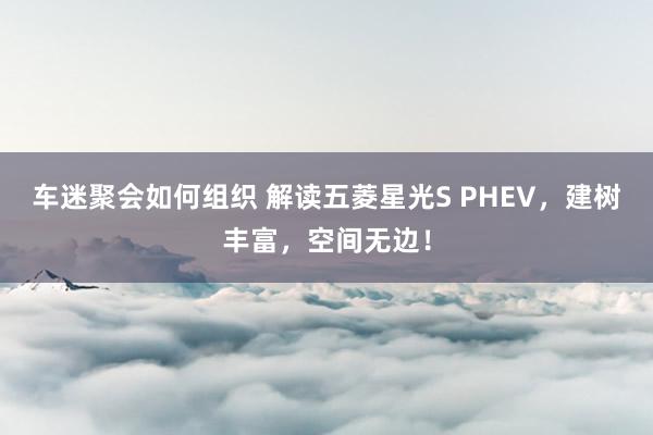 车迷聚会如何组织 解读五菱星光S PHEV，建树丰富，空间无边！