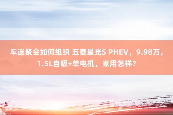 车迷聚会如何组织 五菱星光S PHEV，9.98万，1.5L自吸+单电机，家用怎样？