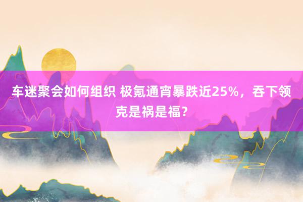 车迷聚会如何组织 极氪通宵暴跌近25%，吞下领克是祸是福？