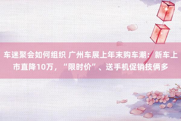 车迷聚会如何组织 广州车展上年末购车潮：新车上市直降10万，“限时价”、送手机促销技俩多