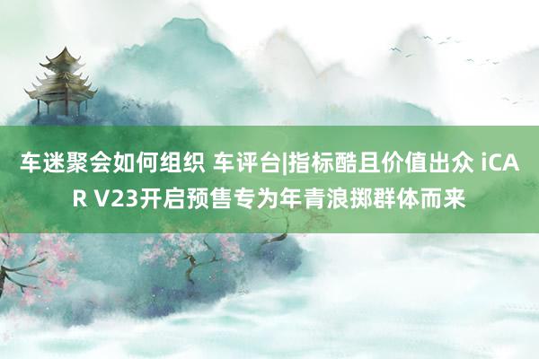 车迷聚会如何组织 车评台|指标酷且价值出众 iCAR V23开启预售专为年青浪掷群体而来