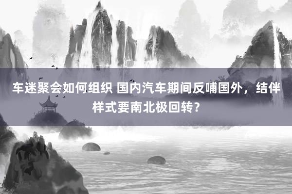 车迷聚会如何组织 国内汽车期间反哺国外，结伴样式要南北极回转？