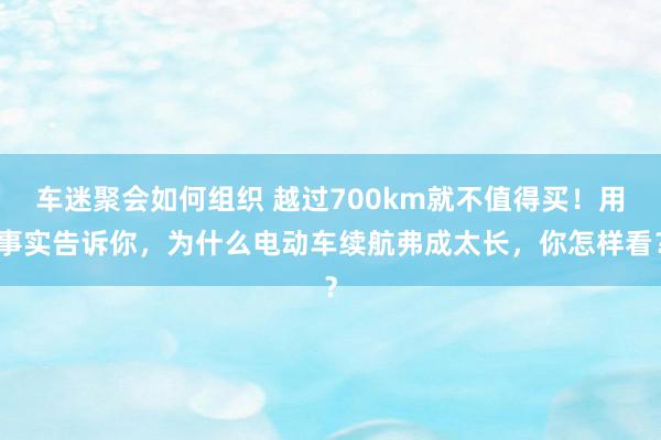 车迷聚会如何组织 越过700km就不值得买！用事实告诉你，为什么电动车续航弗成太长，你怎样看？