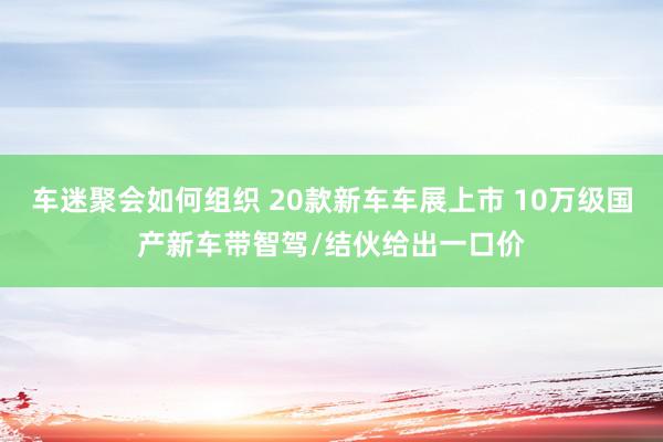 车迷聚会如何组织 20款新车车展上市 10万级国产新车带智驾/结伙给出一口价