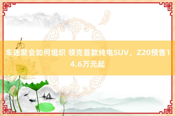 车迷聚会如何组织 领克首款纯电SUV，Z20预售14.6万元起