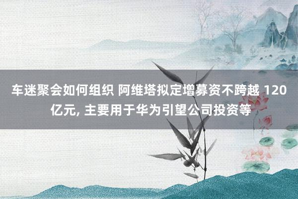 车迷聚会如何组织 阿维塔拟定增募资不跨越 120 亿元, 主要用于华为引望公司投资等