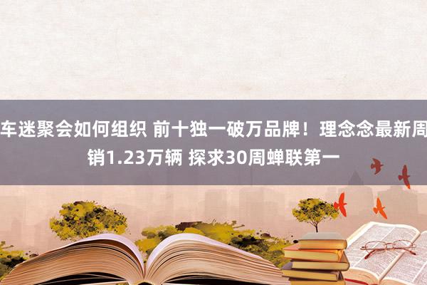 车迷聚会如何组织 前十独一破万品牌！理念念最新周销1.23万辆 探求30周蝉联第一