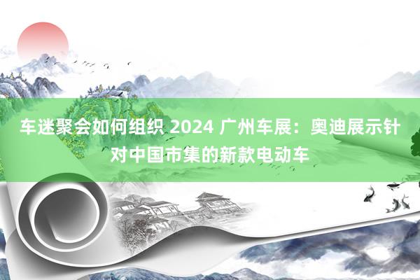 车迷聚会如何组织 2024 广州车展：奥迪展示针对中国市集的新款电动车