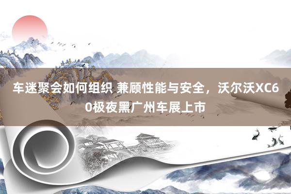 车迷聚会如何组织 兼顾性能与安全，沃尔沃XC60极夜黑广州车展上市